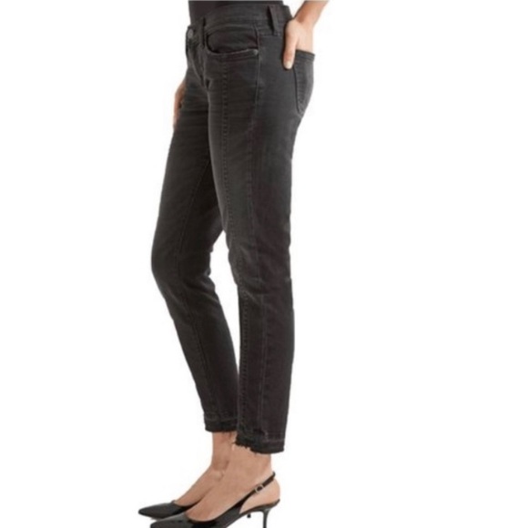 Current/Elliott The Seamed Easy Stiletto Skinny Jeans, Charcoal Gray/Black, 28 - Picture 2 of 16